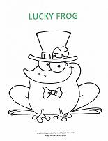 irish frog coloring page