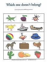 categorizing worksheet for preschoolers