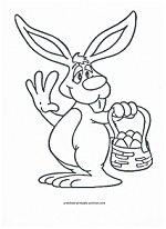 daffy easter bunny coloring page