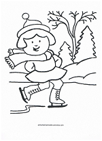 skating coloring page