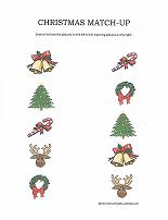 christmas match up worksheet