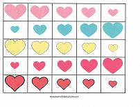 printable sorting cards for valentines day