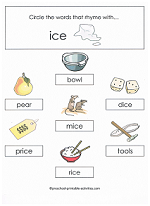 ice family worksheet