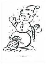 snowman coloring page