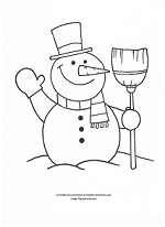 snowman coloring page